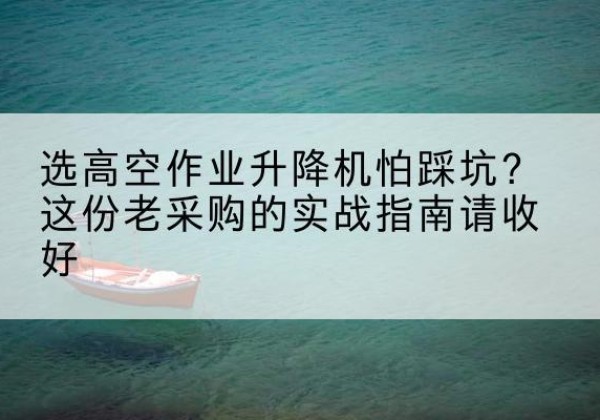 蓟州区高空作业升降机厂家推荐-选高空作业升降机怕踩坑？这份老采购的实战指南请收好