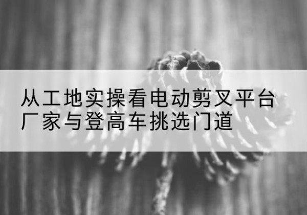 蓟州区电动剪叉升降平台厂家-从工地实操看电动剪叉平台厂家与登高车挑选门道